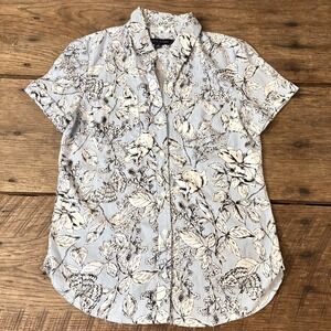 Tommy Hilfiger Women's Button Down Shirt‎ Floral/Tropical Linen Size XS